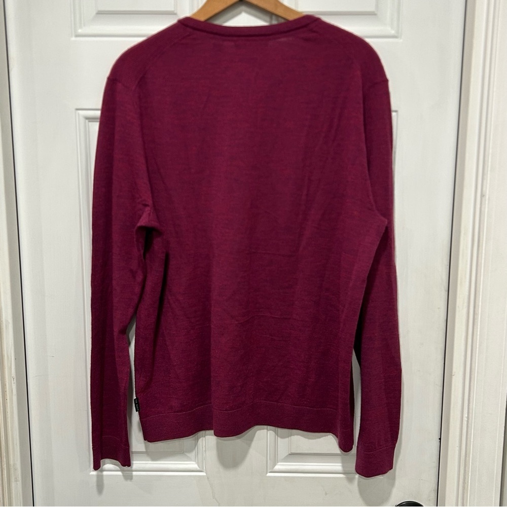 Ted Baker Sweater Womens Purple 100% Merino Wool Pullover Luxury Preppy Sz 6 - Picture 4 of 10